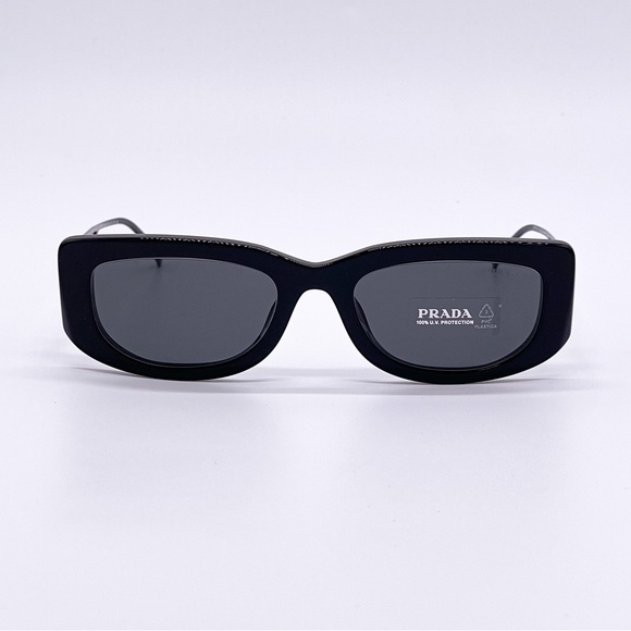 NEW PRADA PR14YS 1AB5S0 BLACK PR 14YS UNISEX SUNGLASSES SPR 14Y EYEWEAR - Picture 4 of 12